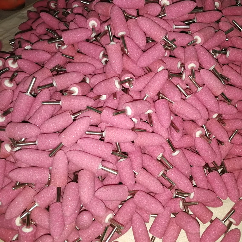 Atype A11 Pink Alumina Corundum Stone mounted Point 22*50 Grinding head for Mold polishing