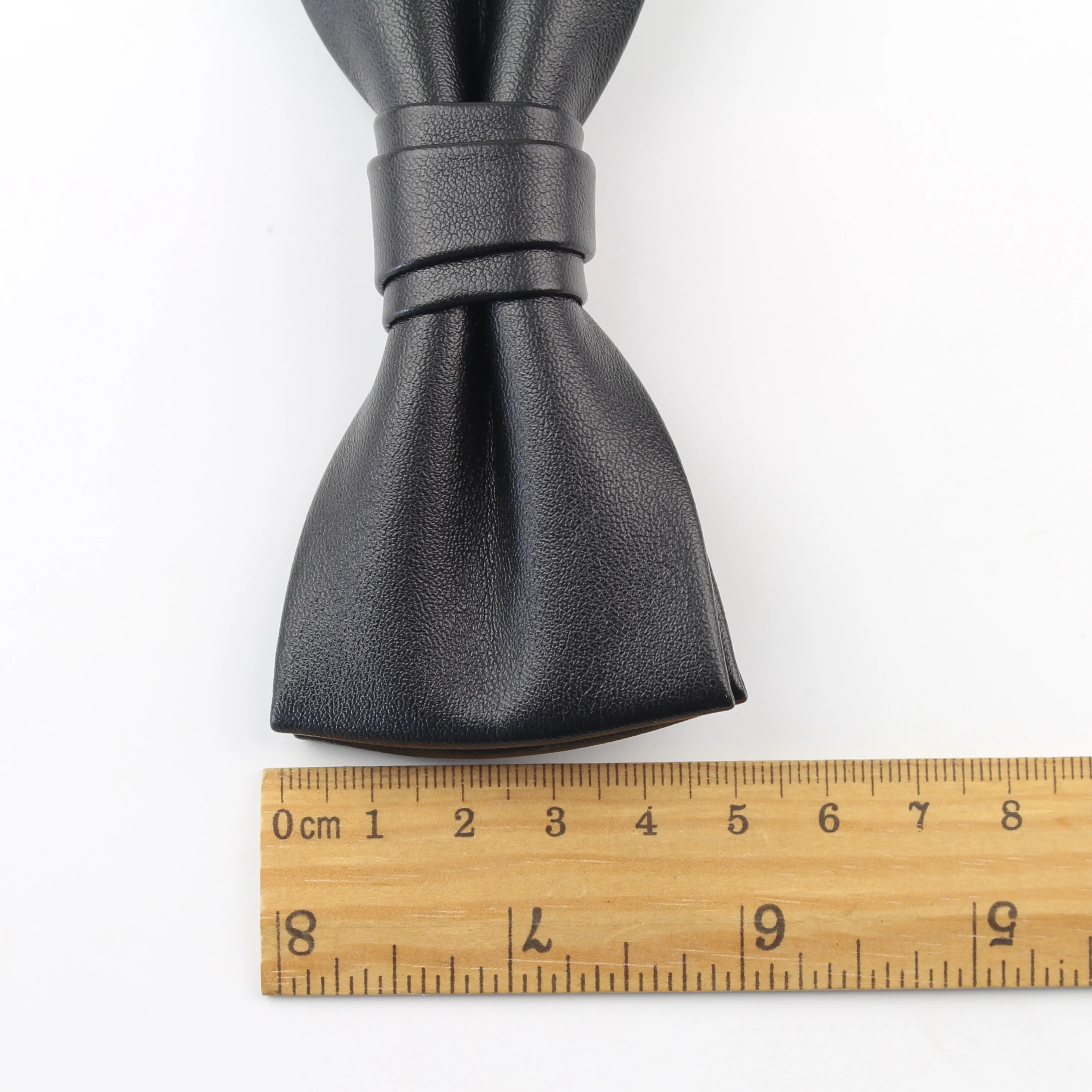 High Quality Classic PU Pattern Leather Ties Butterfly Wedding Party Bowtie Solid Color Pu Leather Noble Bow Tie