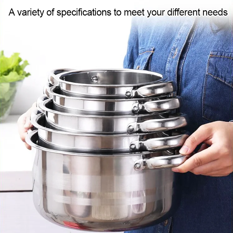 Wholesale 10 Pieces Kitchen Stainless Steel Cooking Casserole Set Soup & Stock Pots Set