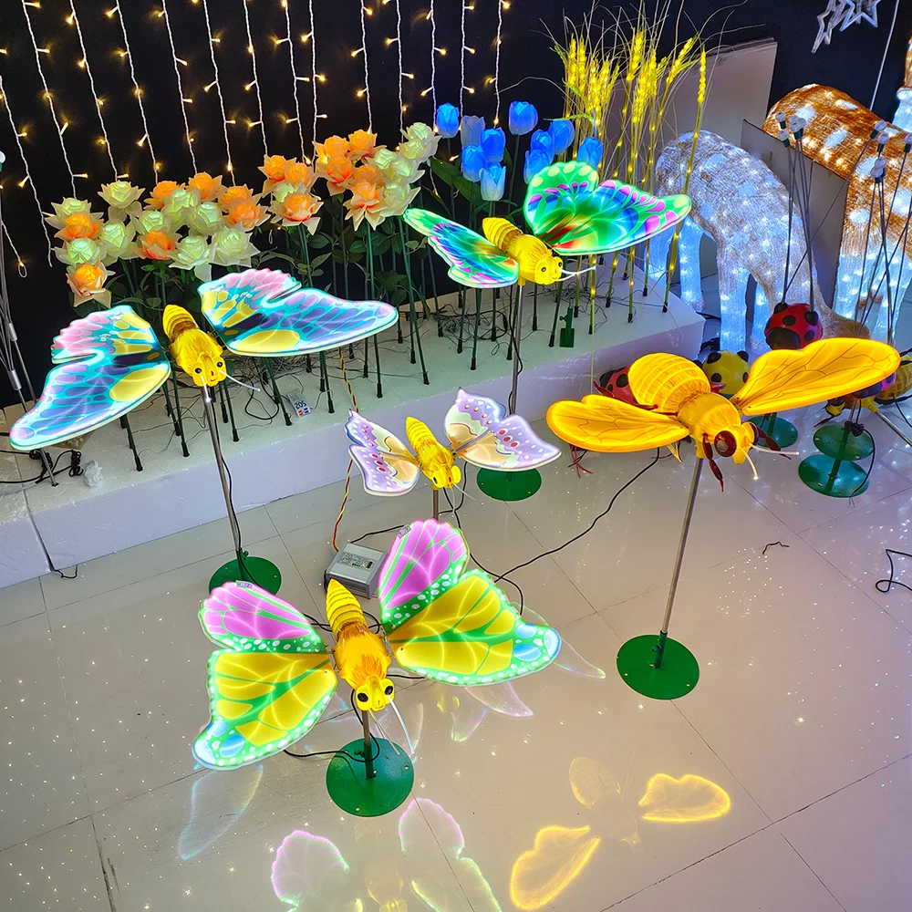 Christmas New Color Dynamic Outdoor LED Flapping Butterfly Face