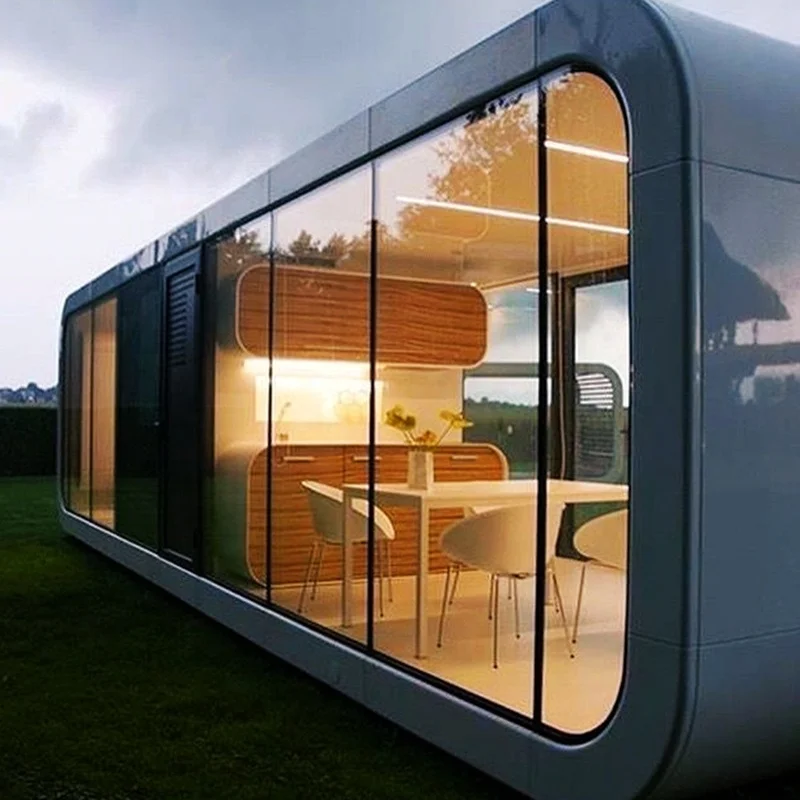 Оптовая продажа Сделано на заказ Китай высокое качество закаленное стекло сборный дом современный дизайн