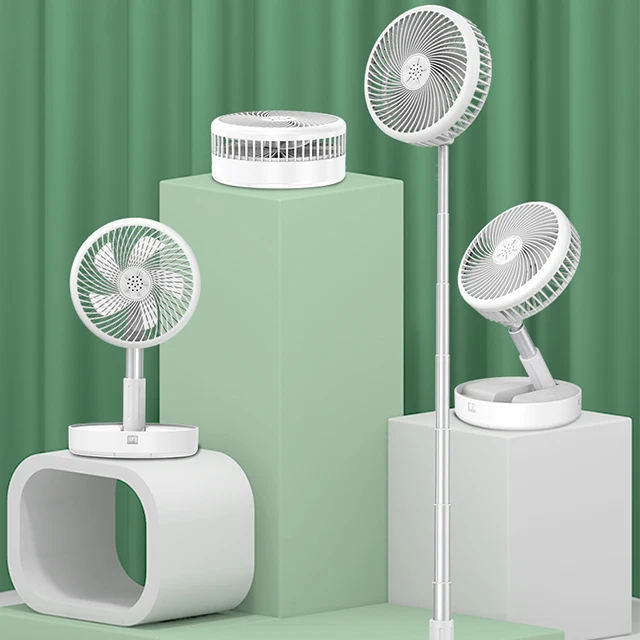 standing desk solar fan charging flexible telescopic bladeless circulator fan