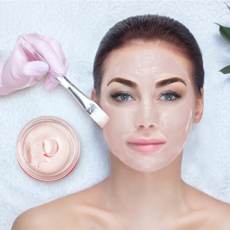 Amazon Top Sell Turmeric Pink Rose Face Mud Clay Mask Facial Mask Spa Quality Pore Reducer for Acne Natural Skincare Mud Mask