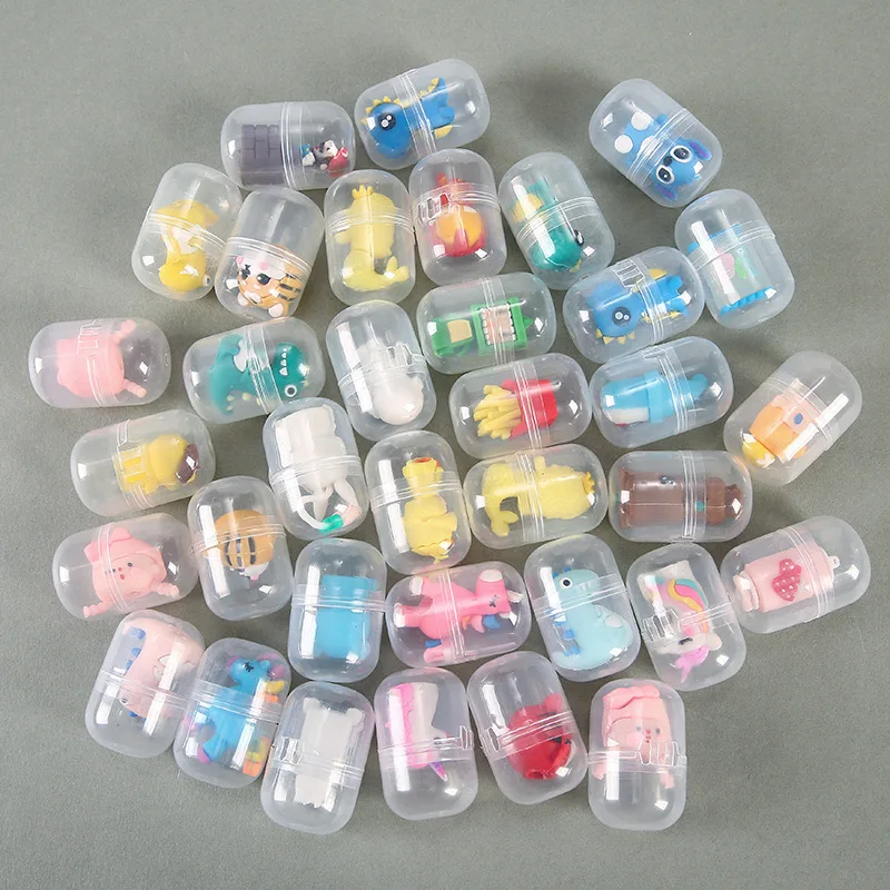 32*45mm Mini Plastic Surprise Prefilled Twisted Eggs Plastic Capsule Toy Kindergarten children creative school students gift
