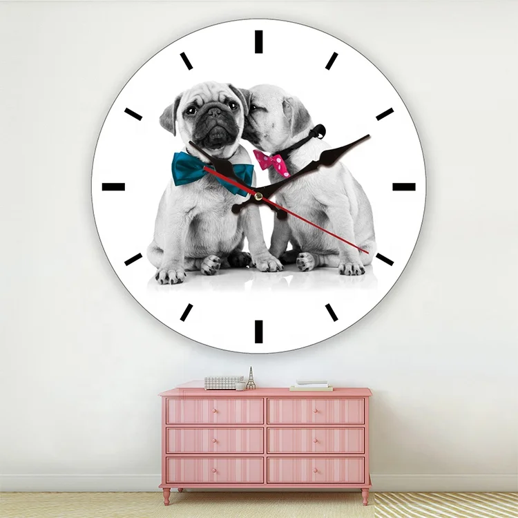 Digital Photo Printable wood frames wall sublimation blank clock time watch