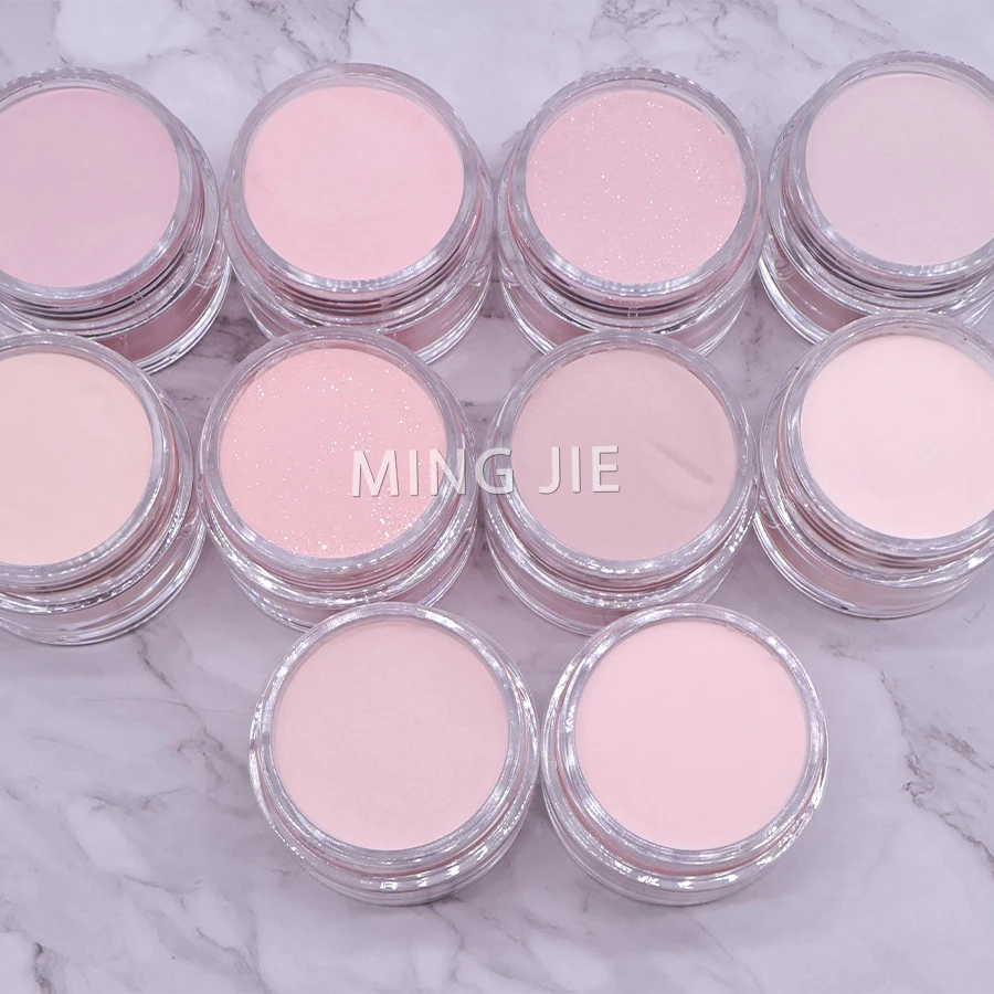 Bulk Private Label 2 in 1 Dipping Powder Glitter Nude Clear Acrylic Powder for Nails