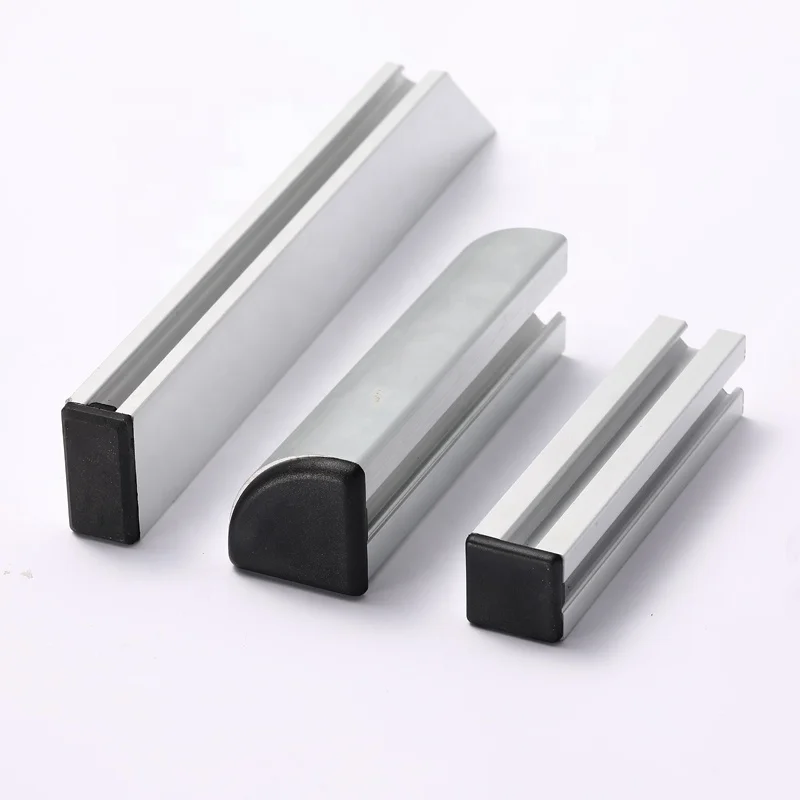 Factory Supply High Quality  Plastic Black And Grey End Caps For T Slot Aluminum Extrusion Profiles