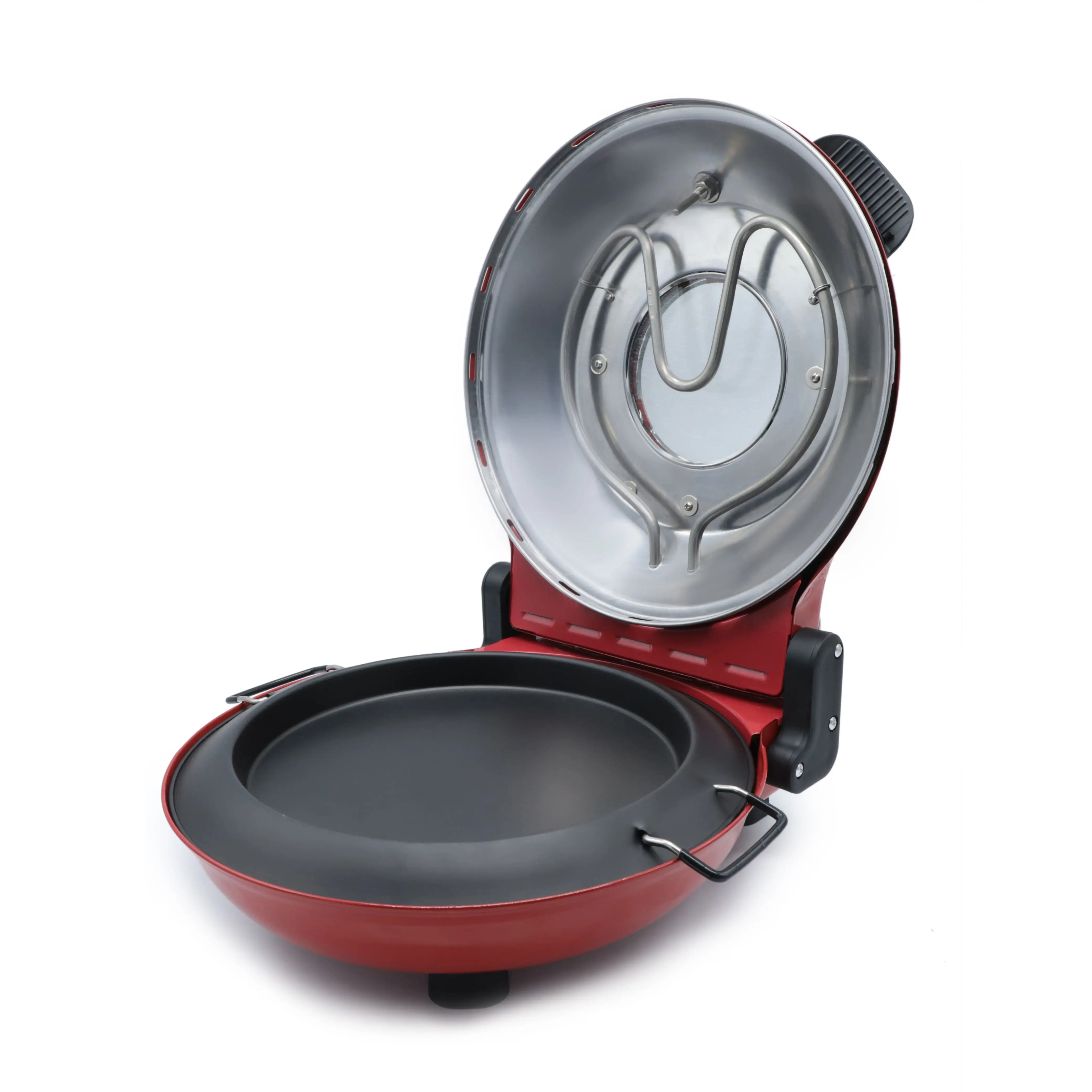 Restaurant Smokeless Electric Pizza Ovens with 2pcs Thermostat Control Commercial Large 12inch electric Pizza Maker China