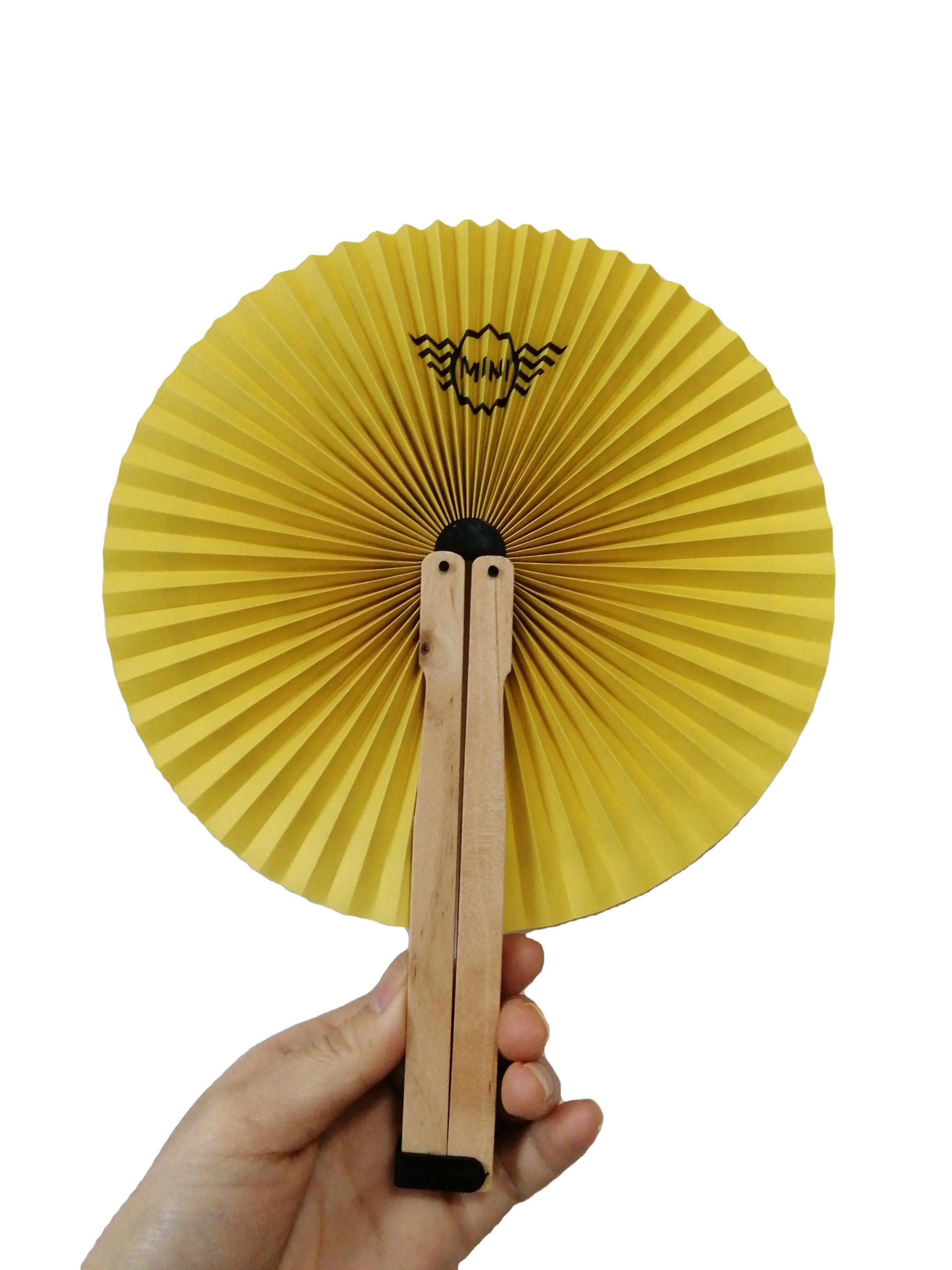 Custom Logo Print Wood Hand Held Fan Folding Fan Custom Hand Fan