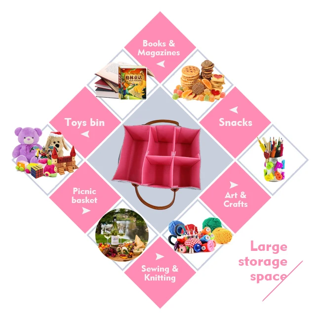 Felt Baby Diaper Caddy Organizer by Family Top Choice Unisex Holder Bag for Newborn Essentials Storage bin