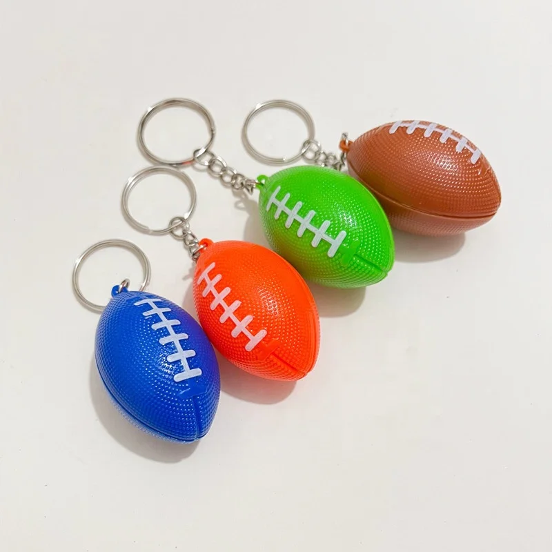 New Creative Simulation Mini Rugby Keychain Keyring Car Pendant Sports Games Small Gift