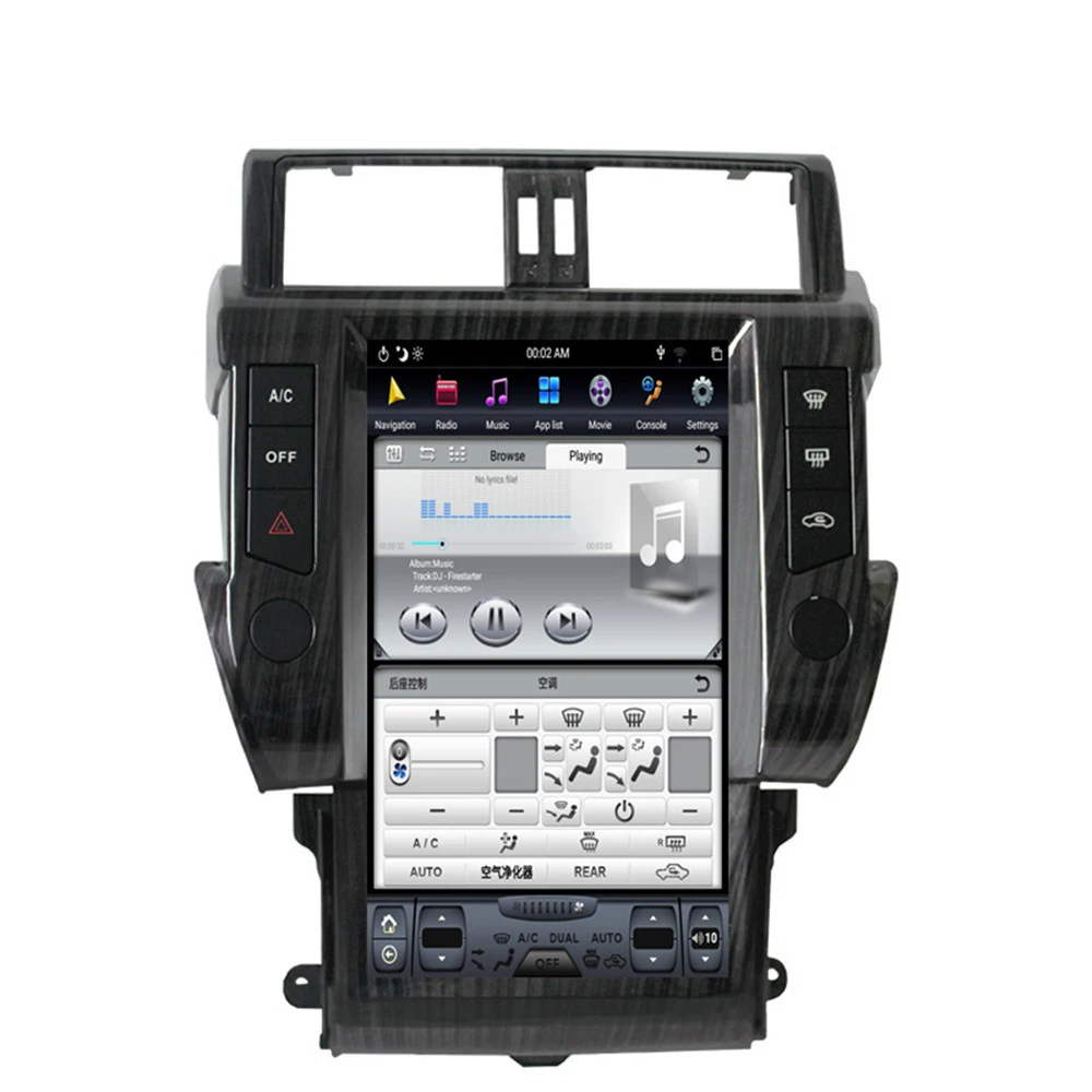 Android 9 GPS 13.6 Inch Universal 2 Din Car Multimedia Player Touch Screen For TOYOTA Land Cruiser Prado 150 2010 2011 2012 2013