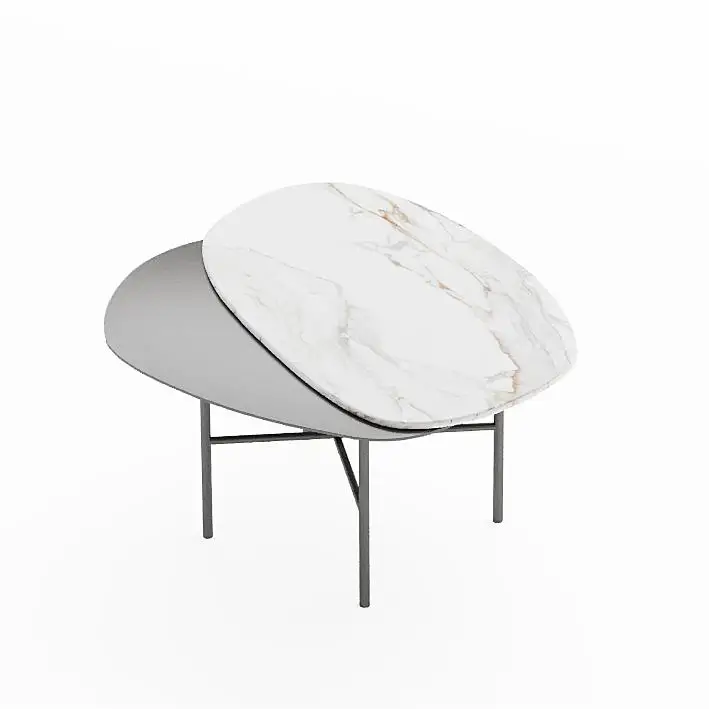 Higher Quality Modern Design Living Room Furniture White Marble Metal Tripod Coffee Table Coffee Table Set