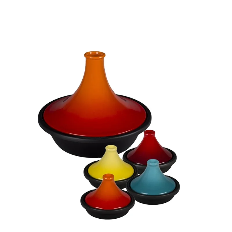 Colorful Enamel Cast Iron Moroccan Tagine Pot With Ceramic Lid
