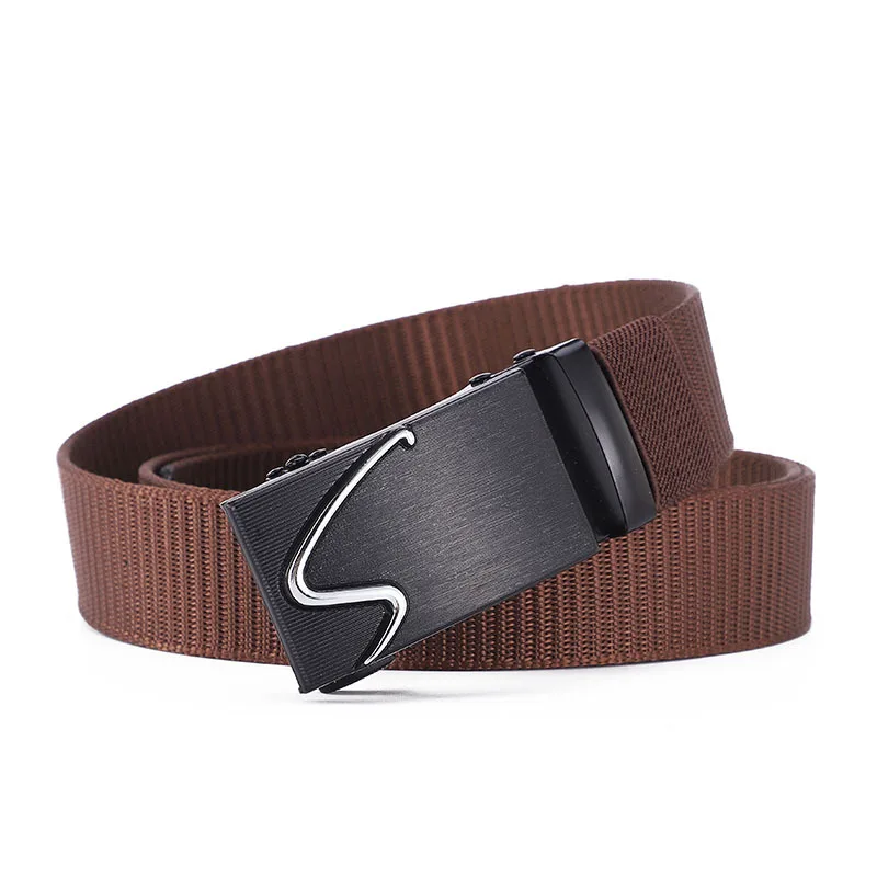 Outdoor Tactical Nylon Duty Cheap Web Canvas Automatic Buckle Fabric Belt Factory Wholesale