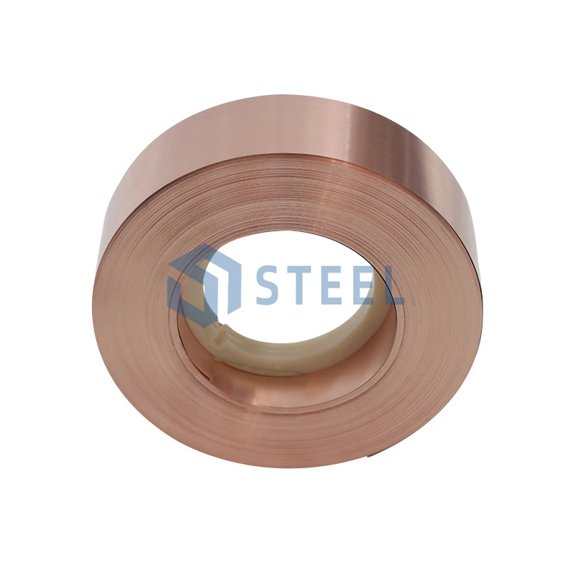 Hot Selling 99.9% C10200 Purple Metal Pure Copper Strip Coil Supplier 0.5mm 1mm Bright C10200 Pure Copper Coil