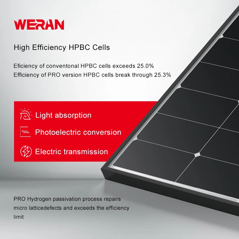 High Quality WERAN Roof Solar Cell Panel PV Paneles Solares Para Casa Portable Solar Panel Complete Kit Price