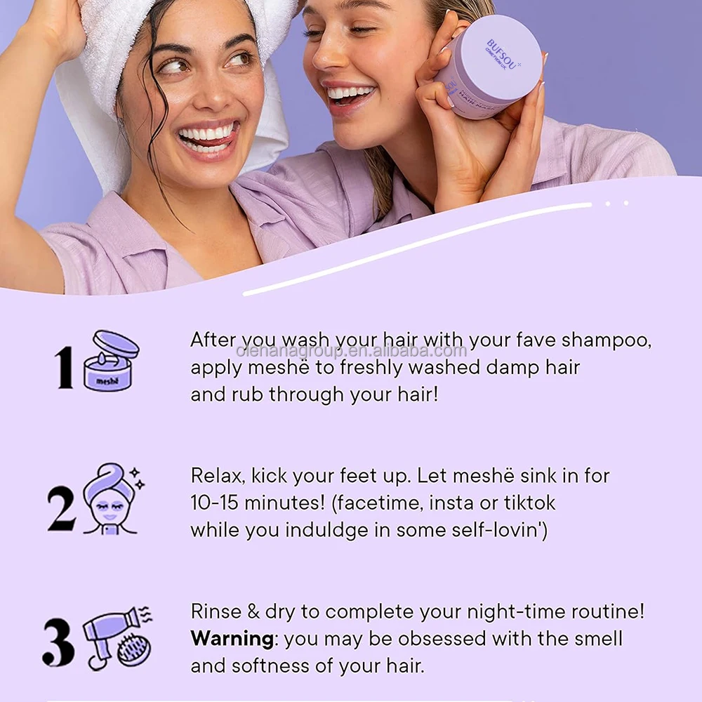 100% Natural Clean Formula Coconut Avocado Oil Hair Mask Long Lasting Moisturizing Nourishing Keratin Repair Hair Mask