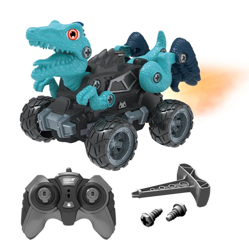 Hot Sale Radio Control Toys Rc Car 4Wd Off-Road Vehicle Disassembly Tool Suit Dinosaur Remote Control Racing Car For Boys