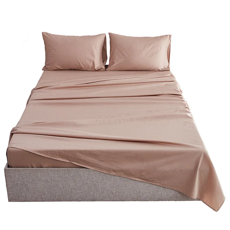 4PCS Wholesale Fitted Bedsheet Bed Sheets Pure Cotton Bedding Set for Hotel