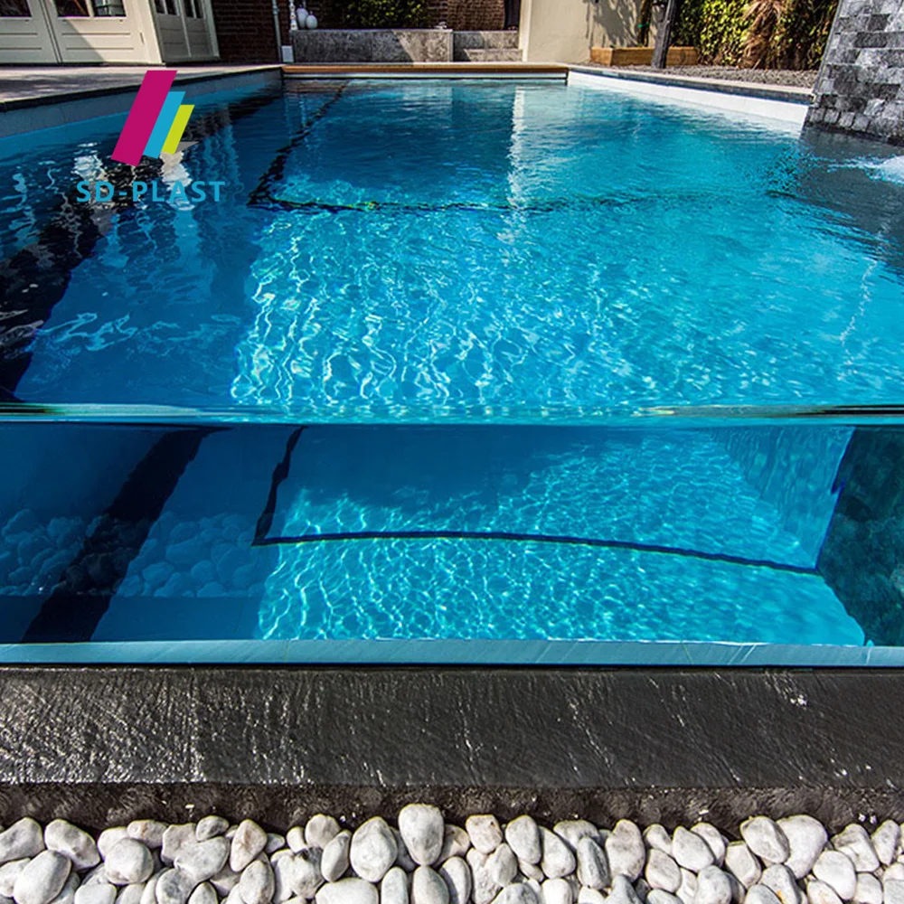 SDDZS20 high quality clear wholesale fiberglass swimming pool acrylic pool swimming outdoor acrylic panels for swimming pool