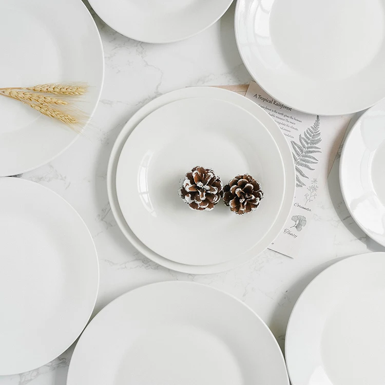 
Safety tableware can be customized for round folded flat plate tableware 