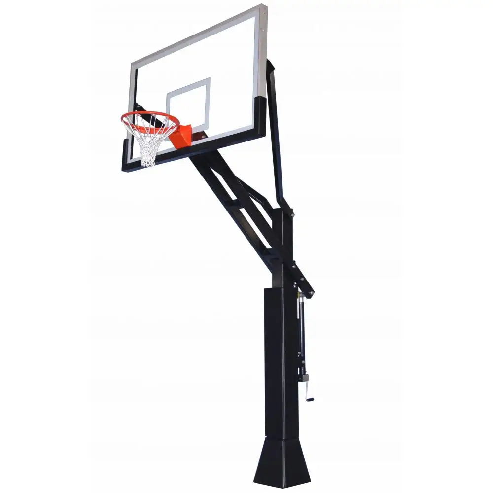 2024 New Design In-ground Basketball Backboard Steel Stand Height Adjustable Basketball Hoop Goal for adult