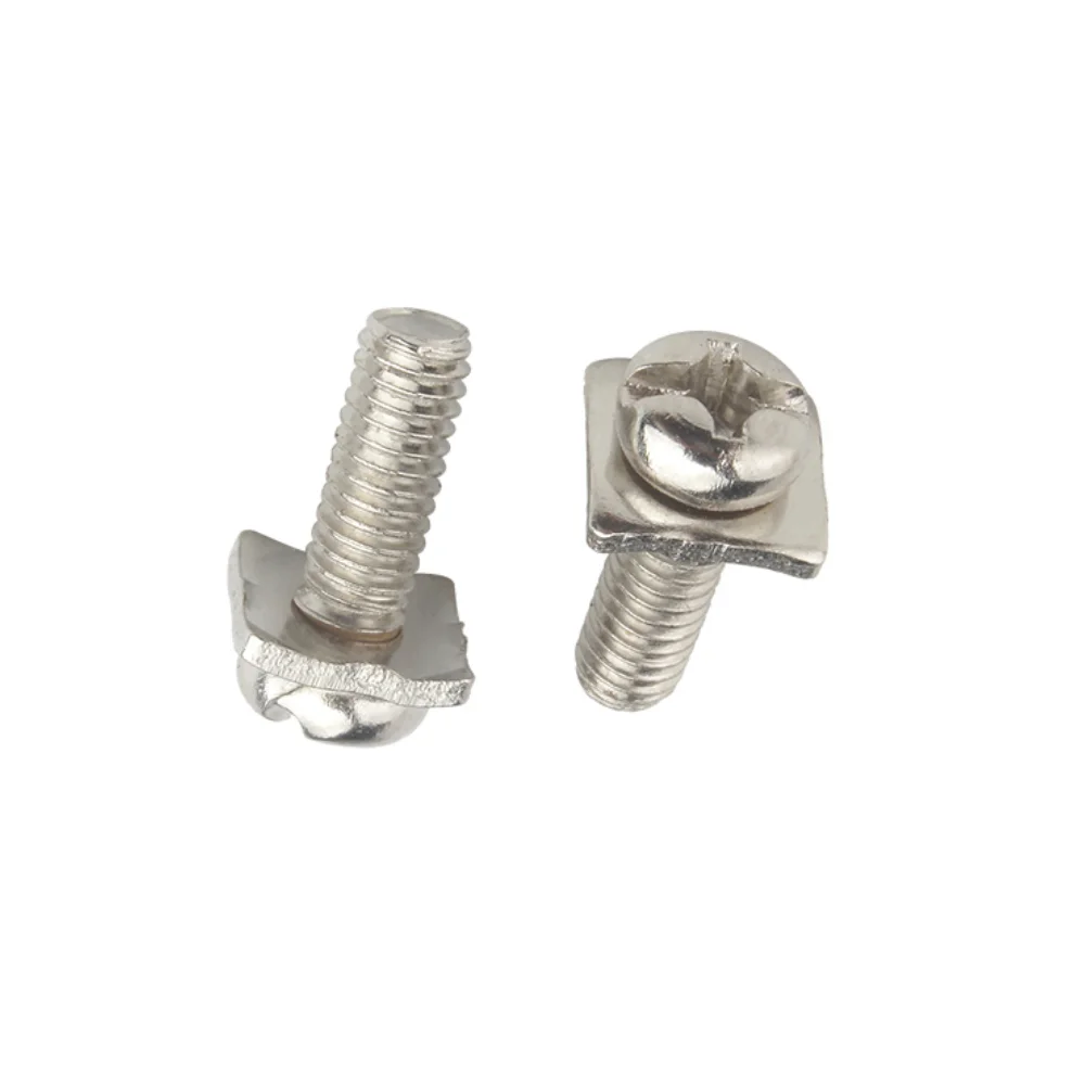 OEM ODM Combine Screw Cross Recessed Round Head Screw With Square Washer Screw Set For Terminal Strip Fasteners