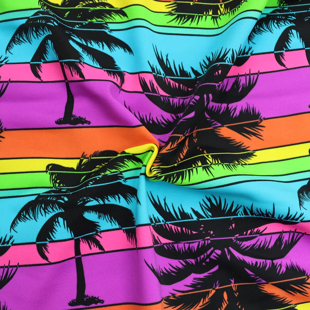 210gsm 82% нейлон 18% спандекс изготовленный на заказ с дизайном по заказу 4 Way Stretch купальник ткань для купальных шорт