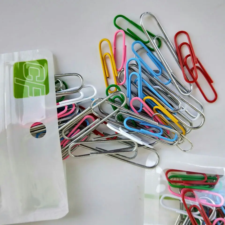 High Quality Custom Paperclip Logo Printing Metal Paper Binder Clips