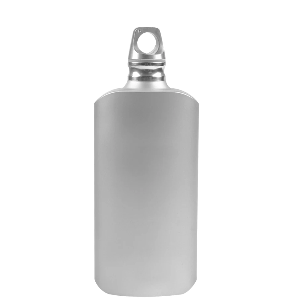Titanium bottle portable survival outdoor 800ml eco-friendly camping hiking titanium curved drinkware bottle with lid
