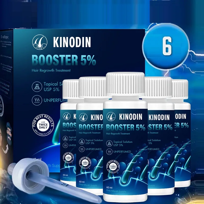 Custom logo hair growth serum treatment hair serum oil professional natural KINODIN oil with derma roller kit