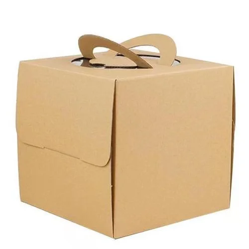 Wholesale Birthday Party Gift Cake Box Packing Custom Print 6/8/ 10/12 Inch Cardboard Paper Wedding Cake Box with handle
