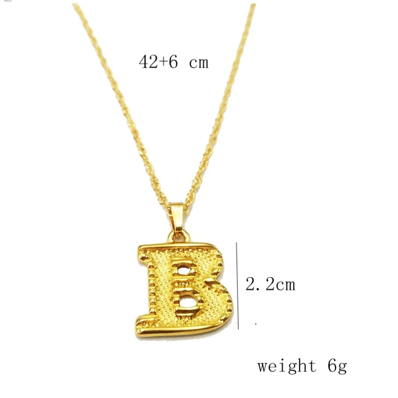 
Cute A-Z Letters Necklaces Gold Color Initial Alphabet Pendant With Chain Name Jewelry Gift For Women Girls 