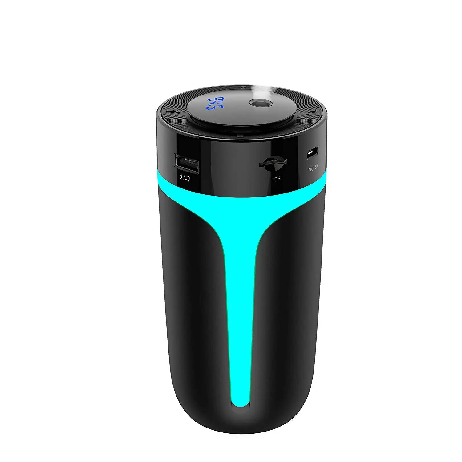 New Car Air Humidifier BT 5.0 SQ MP3 Aromatherapy Diffuser Ultrasonic Essential Oil Aroma Diffuser with LED Night Light