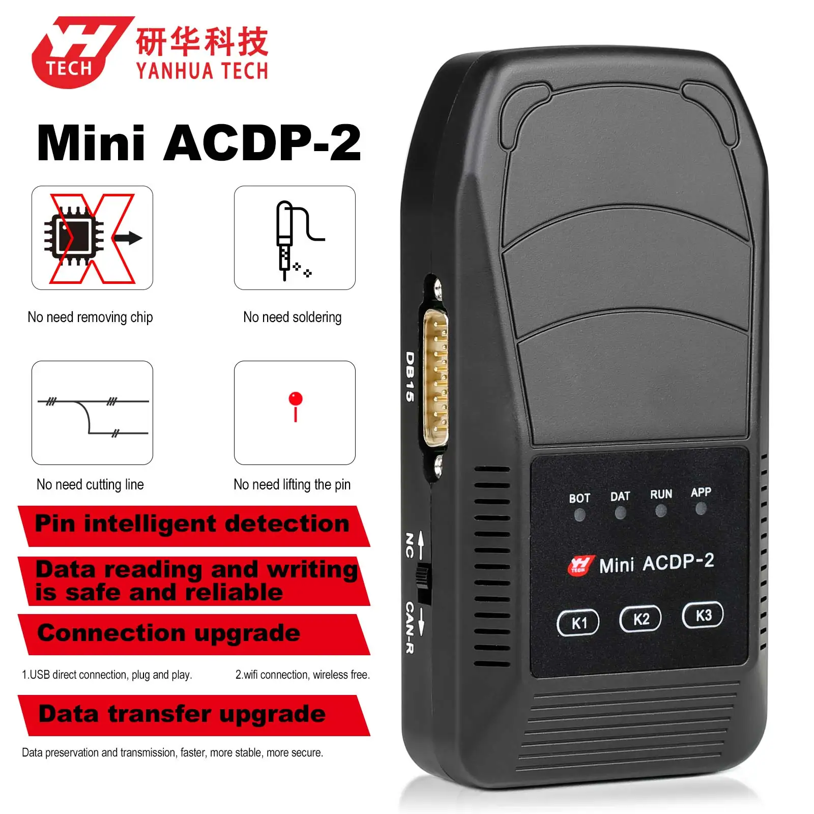 Yanhua Mini ACDP2 Key Programming Master Basic Module USB Wireless Connection No Need Soldering Work on PC/Android/IOS