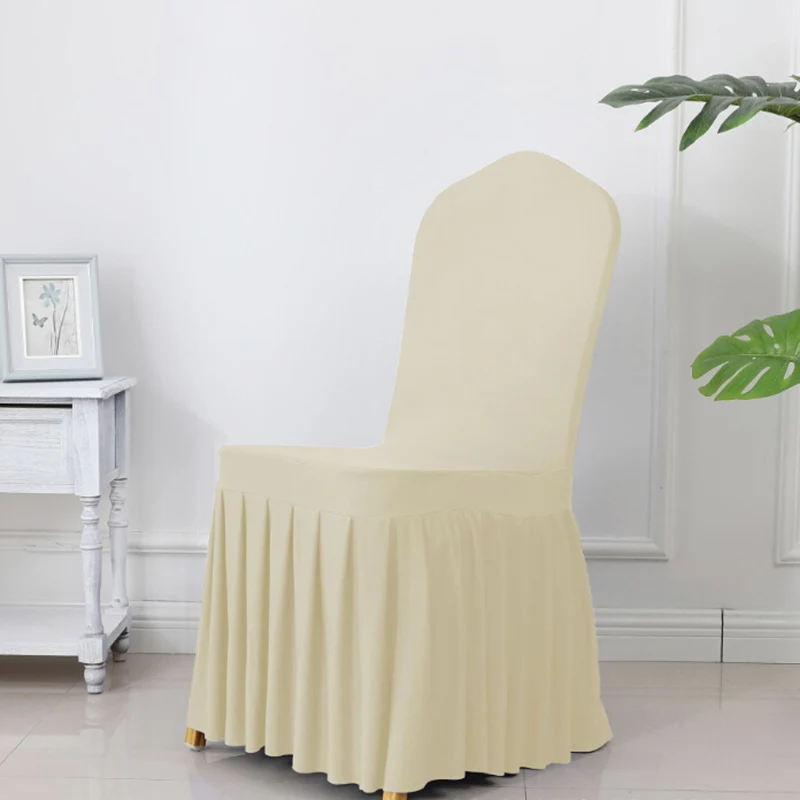 Wholesale High Quality White Folding Chair Cover Custom Luxury Chair Cover for Banquet Wedding
