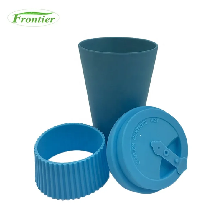 New Design Reusable Biodegradable Custom Printed Bamboo Fiber Decal Printing Insulated Coffee Mug