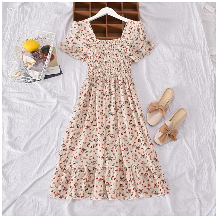 Floral Print Elastic Muslim Prom Bangkok Cheap Casual Women Classy OEM Corset Lolita Dresses Macys Casual Dresses Long Dress