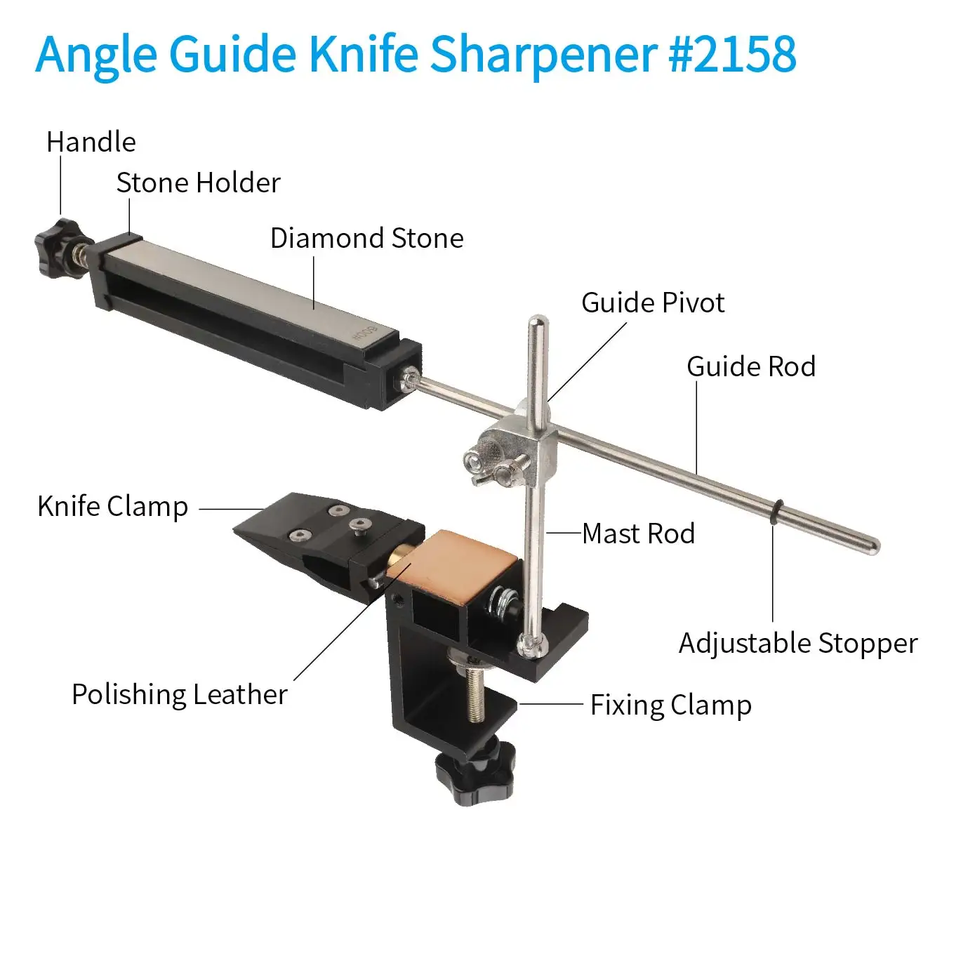 New Diamond Tool Adjustable Sharpening System Fixed Angle Knife Sharpener For Kitchen