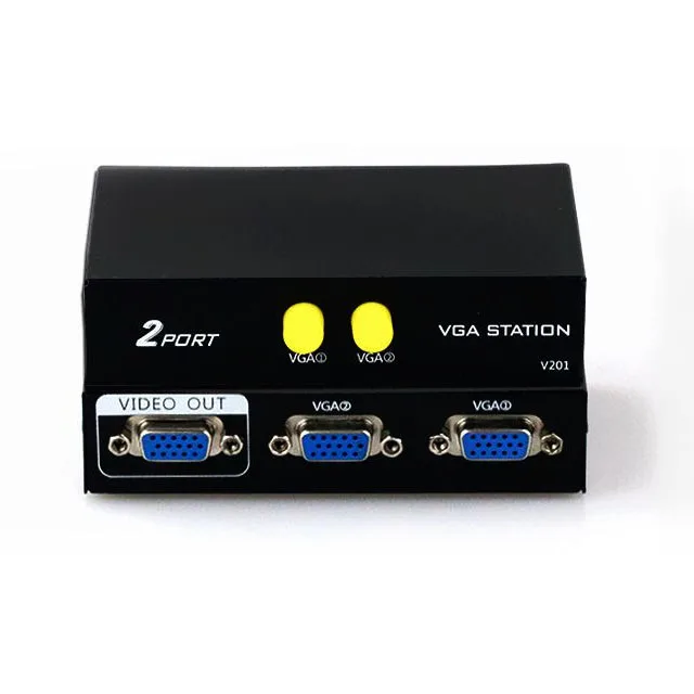 2 порта VGA переключатель SVGA монитор Видео Селектор в 1 для ПК ТВ