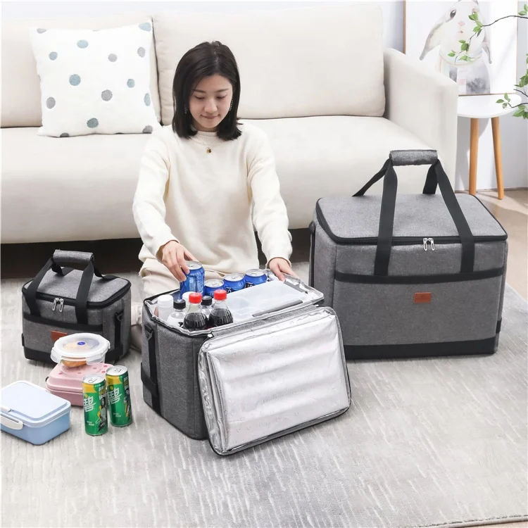 Large Capacity 10L 35L 68L Leakproof Insulated Thermal Food Delivery Cooler Bag Picnic Refrigerator Bag for car using