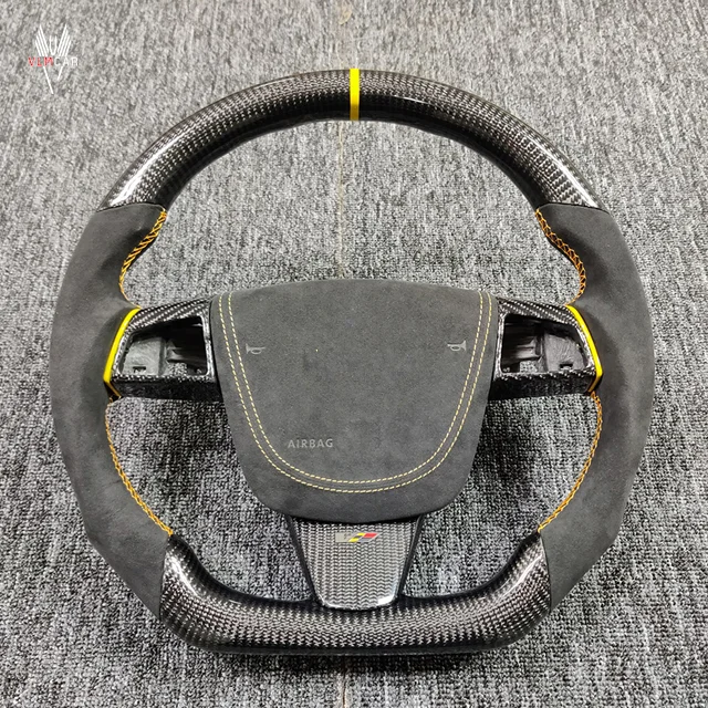Steering wheel trims Private custom 09-14 CTS-v2 carbon fiber steering wheels for cadillac CTS-V2 /Available for all car models