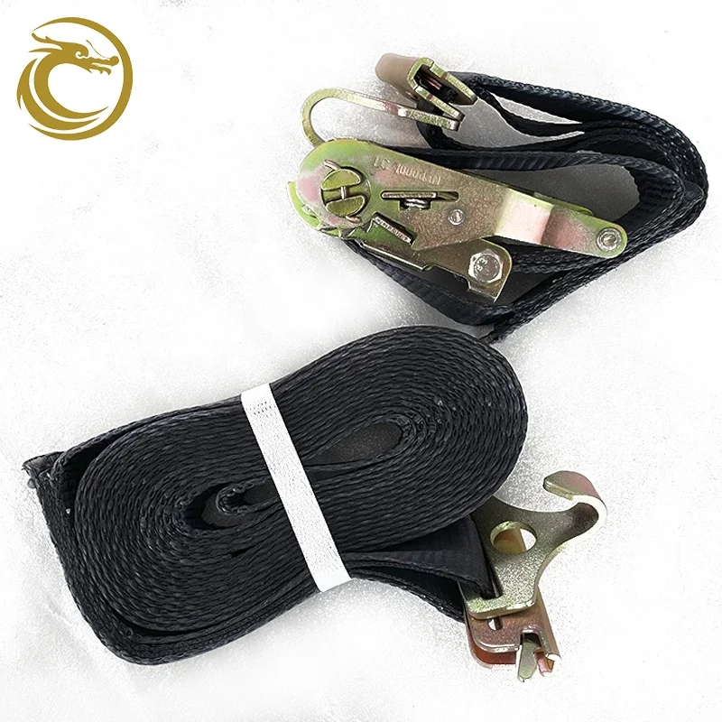 High Quality Truck or Car Cargo Lashing Strap With Hook Ratchet Tie Down Retractable Ratchet Strap