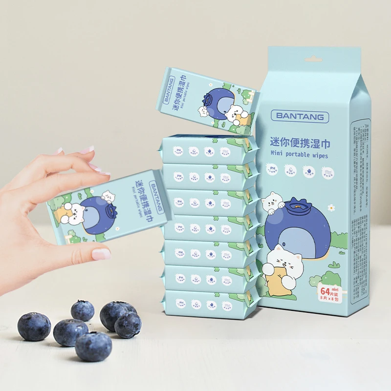 Baby Cleaning Hand Mouth Ultra Mini Wet Wipes Pack Portable Camping Travel Mini Wet Tissue