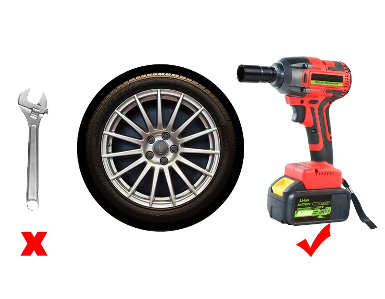 21V Brushless Electric Cordless Wrench Electric Impact Wrench Cordless Impact Wrench High Torque