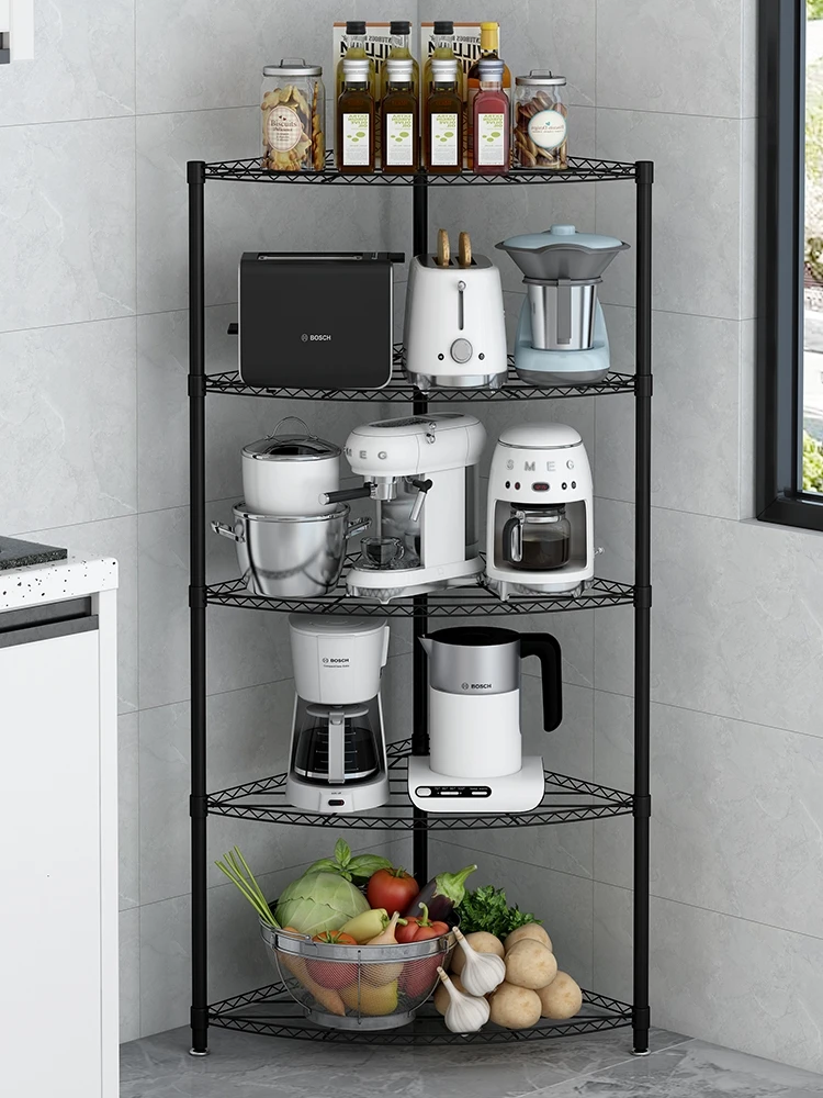 Recovery industrial corner storage rack plant support with metal frame for home office