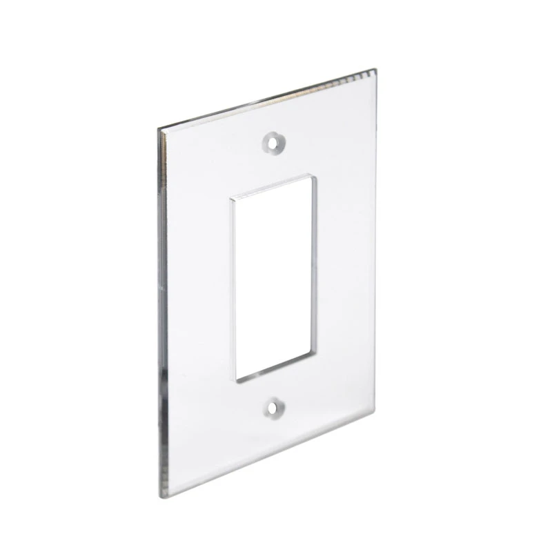 Industrial Grade Clear Single Toggle and Triple Rocker Switch Customizable Duplex Switch Acrylic Mirror Plate