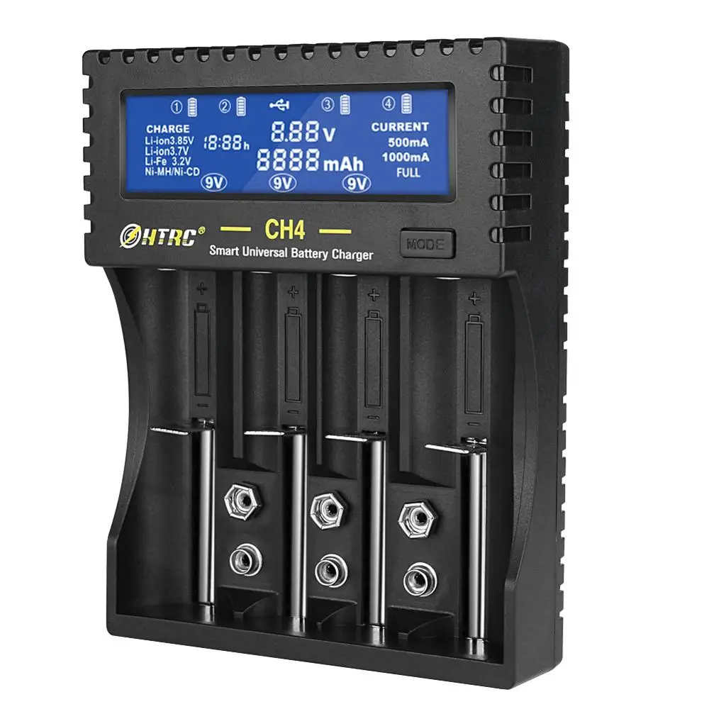 
CH4 Battery Charger 18650 26650 6F22 9V AA 16340 14500 Lipo Li-ion Li-fe Ni-MH Ni-CD battery charger for RC Toys 