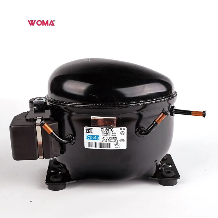 
Zel GL60TG 220/240V 50-60Hz HBP High back pressure R134a refrigeration compressor for refrigerator 1/4hp mini compressor 
